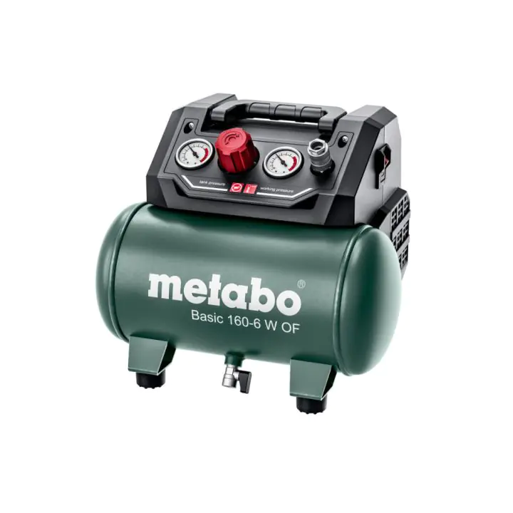Компресор безмаслен 6 л 0.9kW METABO BASIC 160-6 W OF, (35928894)