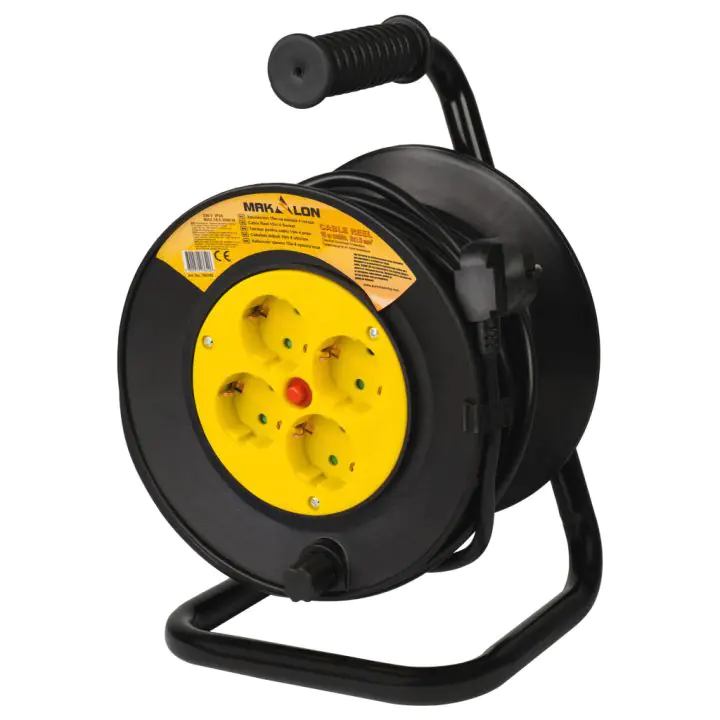 Удължител 15m на макара 4 гнезда MK, (35930749)