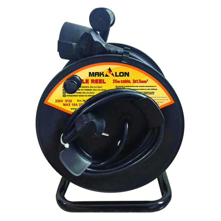 Удължител 25m на макара 1.5mm2 MK, (35929356)