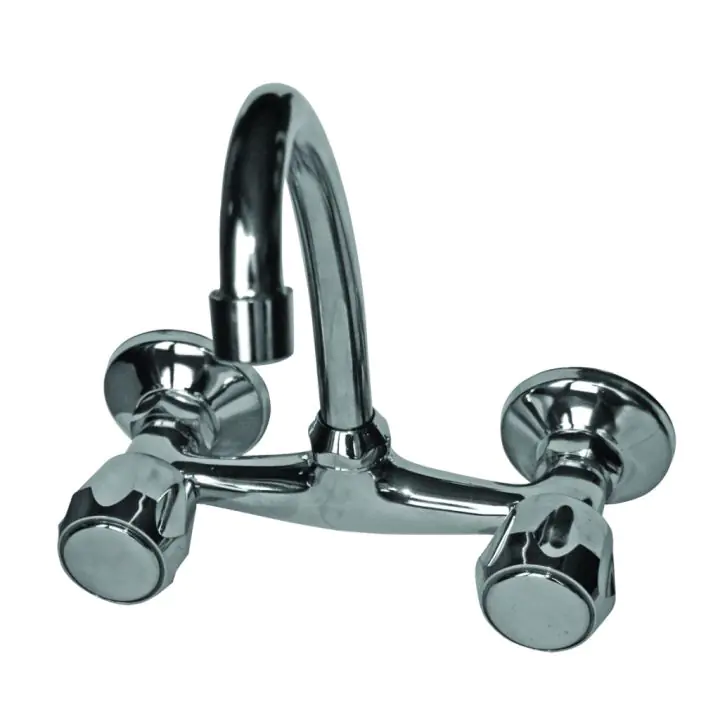 Смесител стенен двуръкохватков с розетка TopChrome, (35929385)