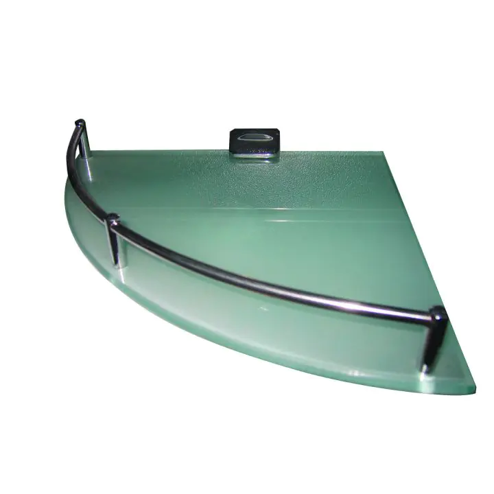 Етажерка за баня стъкл. ъглова 250mm TopChrome, (35929391)