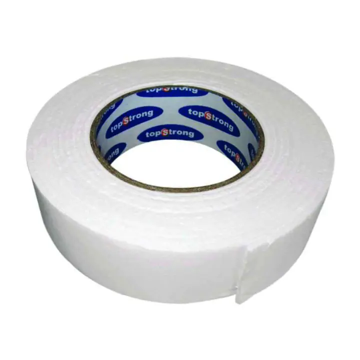 Тиксо двойнозалепващо бяло 18mm х 4m TopStrong, (35929432)