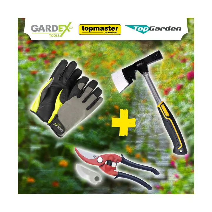 Промо пакет-Томахавка,Лозарска ножица,Градински ръкавици, (35930815)