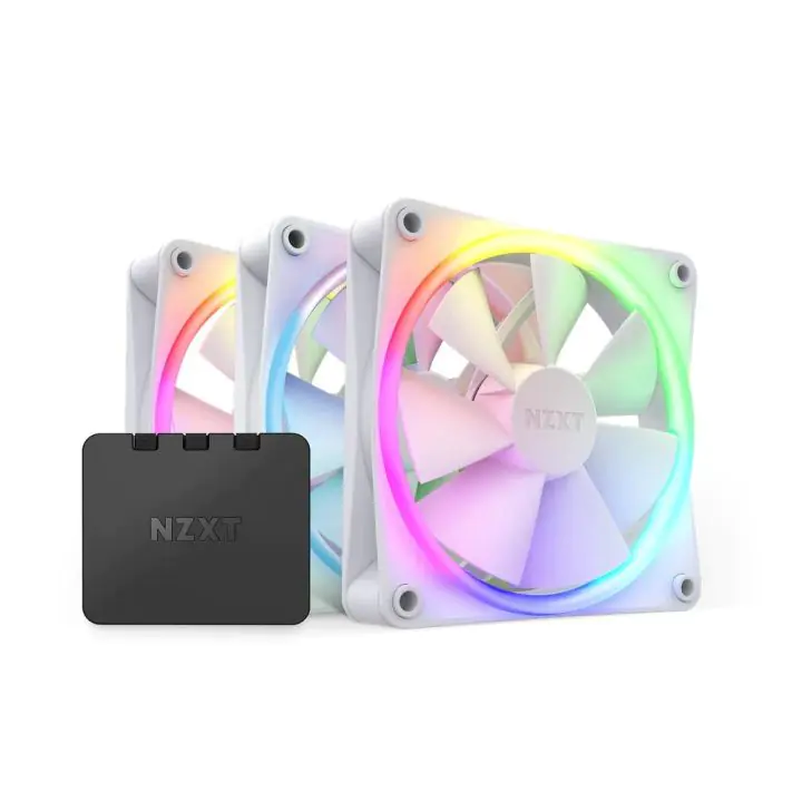 Комплект вентилатори NZXT F120 RGB White 3 броя и NZXT RGB контролер, (35935305)
