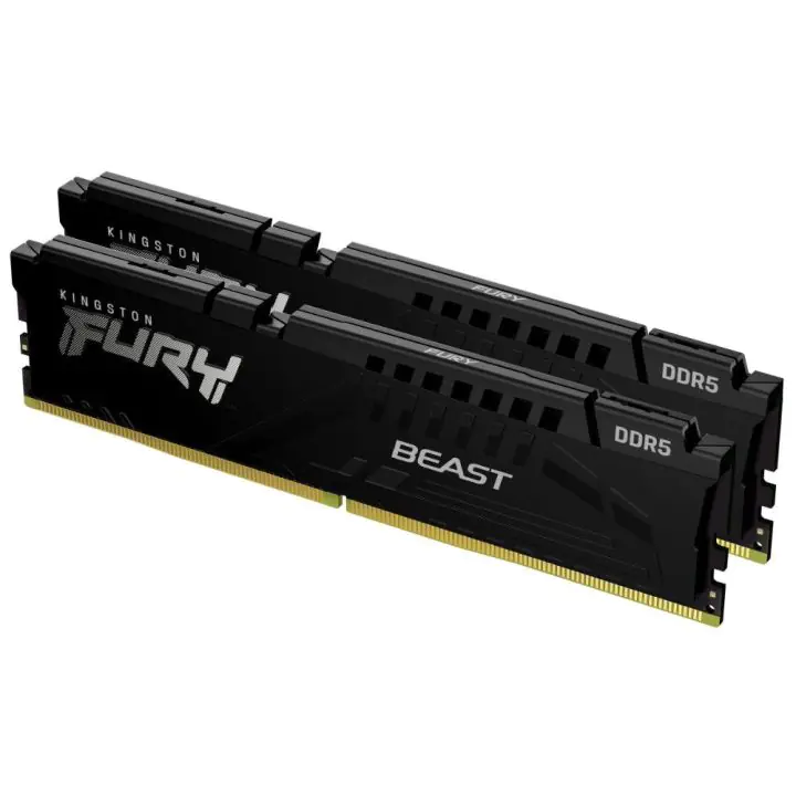 Памет Kingston FURY Beast Black 32GB(2x16GB) DDR5 5600MHz KF556C40BBK2-32, (35934832)