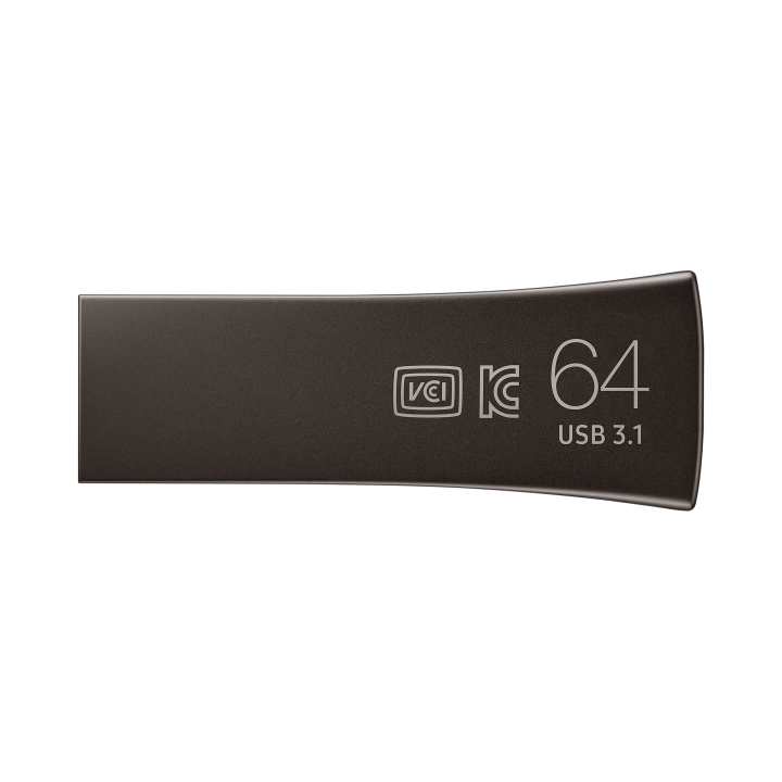 USB памет Samsung BAR Plus, 64GB, USB-A, Titanium Gray, (35937387)