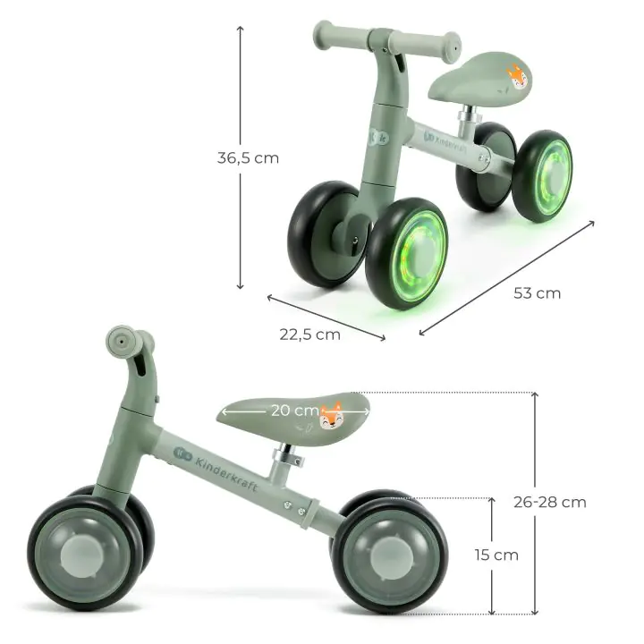 Kinderkraft CUTIE FLASH колело за баланс GREEN, (35944074)