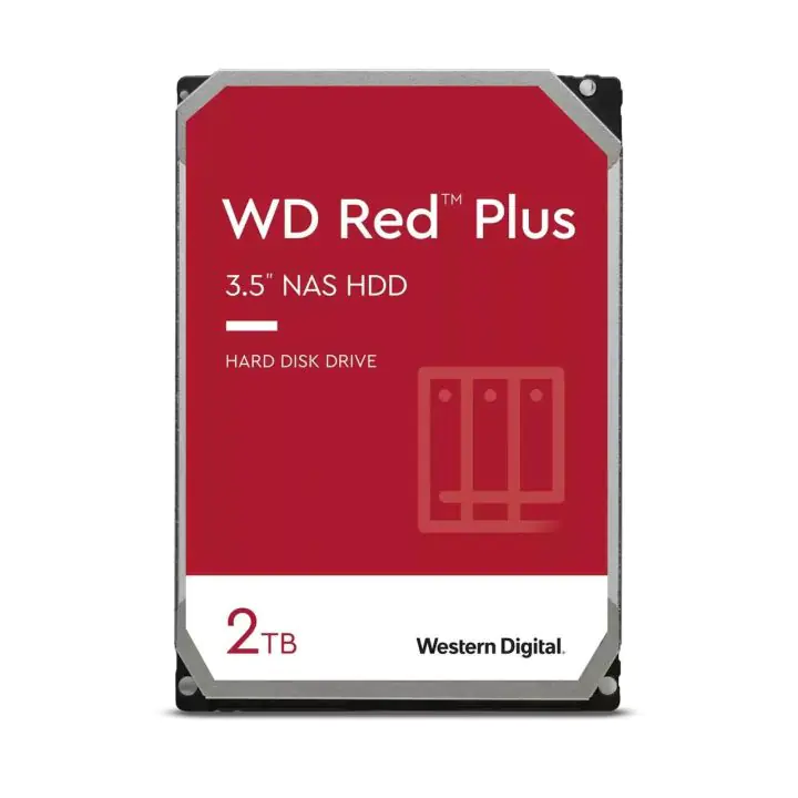 Хард диск WD Red PLUS NAS, 2TB, 5400rpm, Cache 64MB, SATA 3, (35936608)