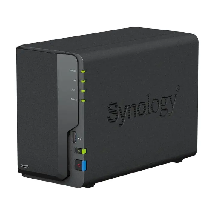 Мрежов сторидж Synology DS223, За 2 диска, 2GB, Гигабит, USB3.2, (35936068)