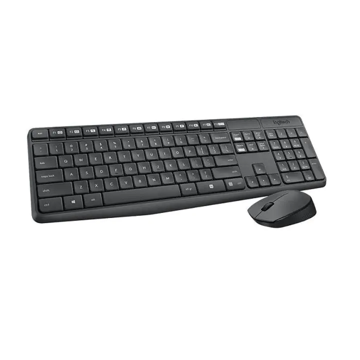 Kомплект безжични клавиатура с мишка Logitech MK235, Тъмносив, (35938375)