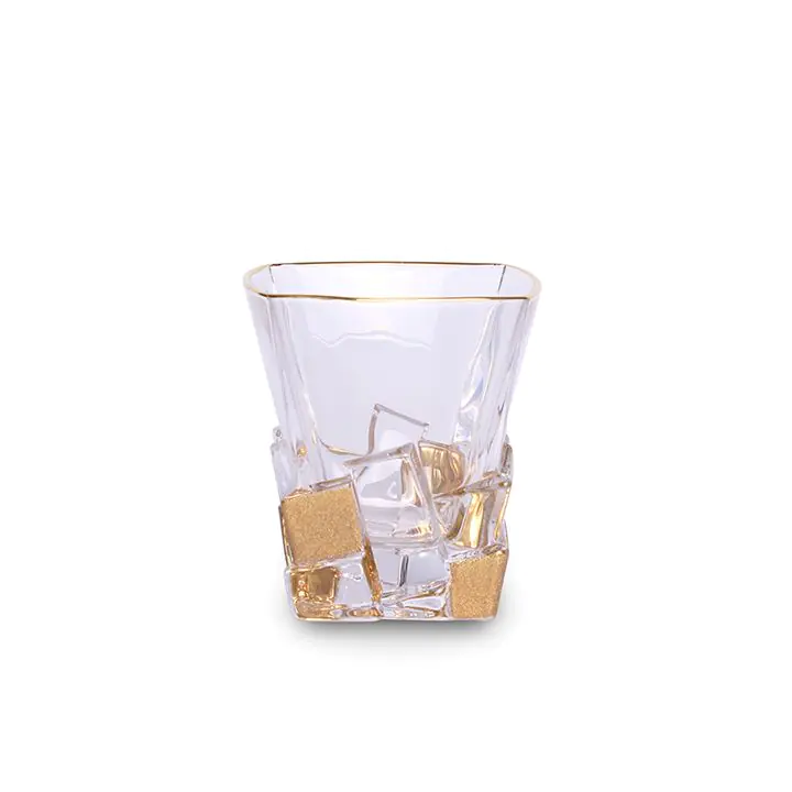 Чаша за уиски Bohemia 1845 Crack Golden Ice 310ml, 6 броя, (35941496)