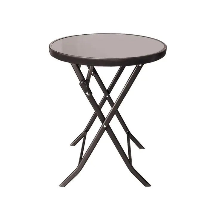 Маса Muhler 60x74cm, сгъваема, стъклен плот, (35941508)