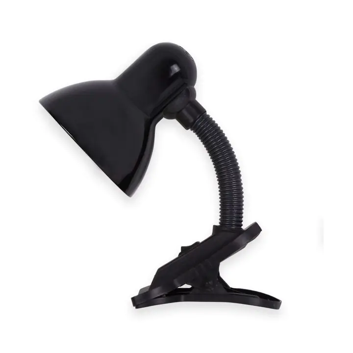 Настолна Лампа със щипка Kara, Е27, Черна, (35944249)