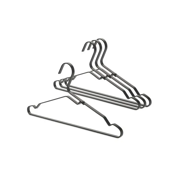 Комплект закачалки за дрехи Brabantia Black 4 броя, алуминий, (35941525)