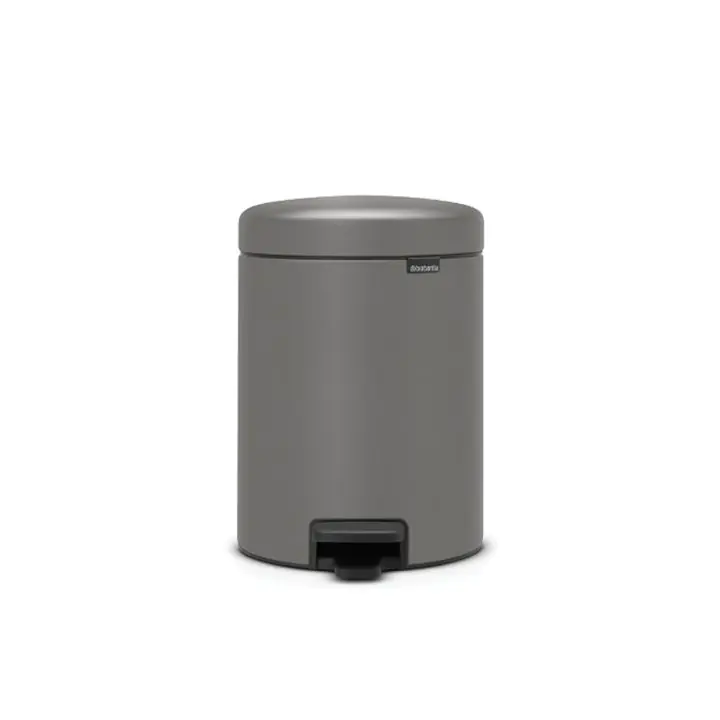 Кош за смет с педал Brabantia NewIcon 5L, Mineral Concrete Grey, (35941574)