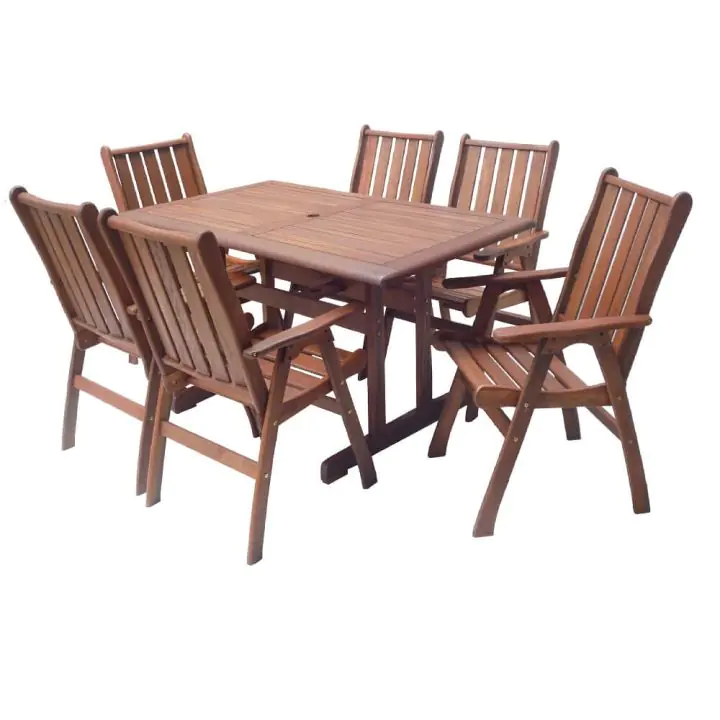 Градински комплект Safari Muhler Meranti 7 части, дърво, (35941721)