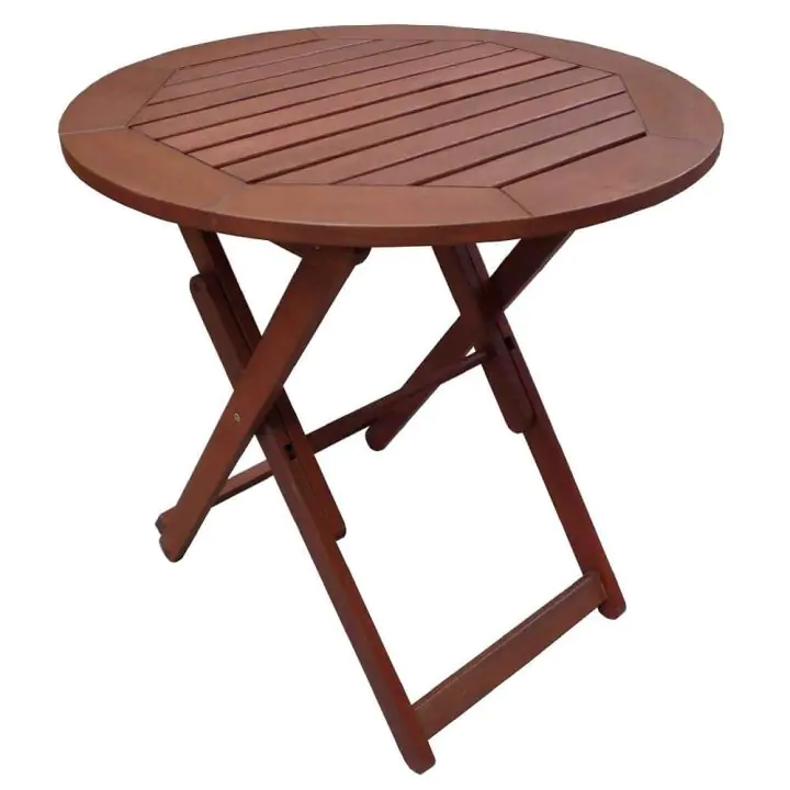 Маса сгъваема Muhler Meranti Ø70xH74cm, дърво, (35941723)