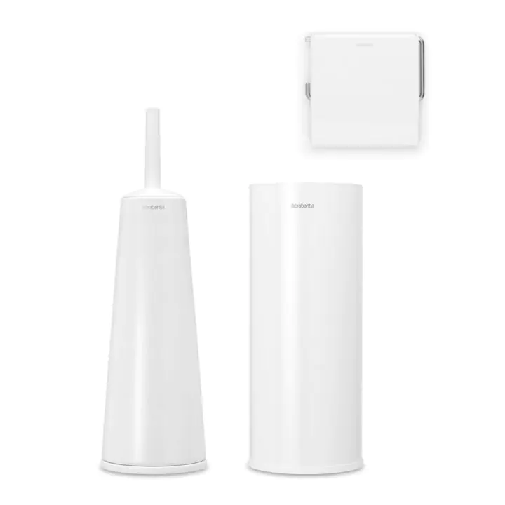 Комплект аксесоари за тоалетна Brabantia ReNew White 3 части, (35941977)