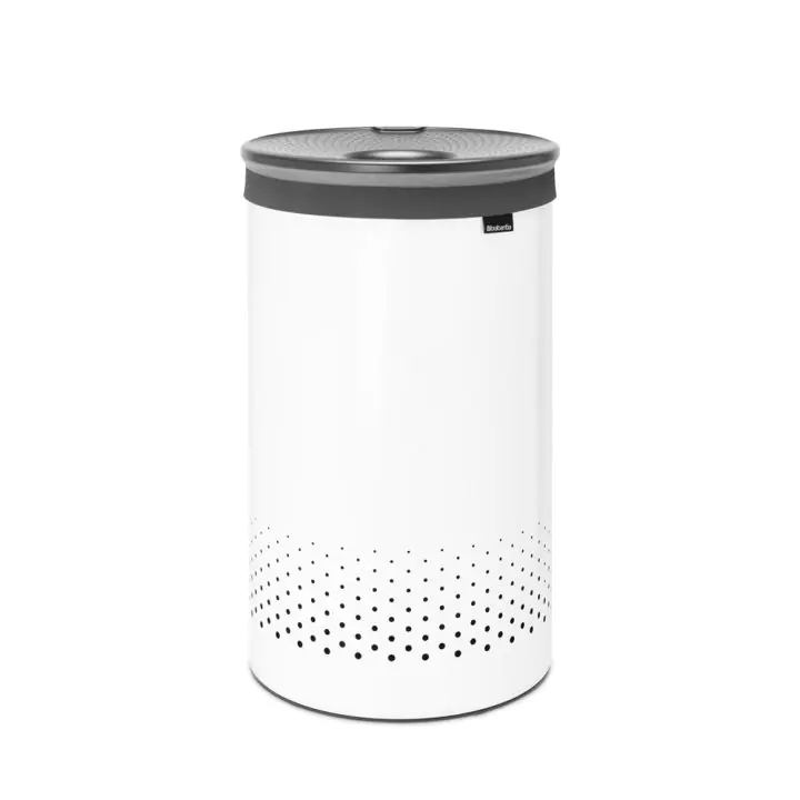 Кош за пране Brabantia 60L, White, пластмасов капак, (35942098)
