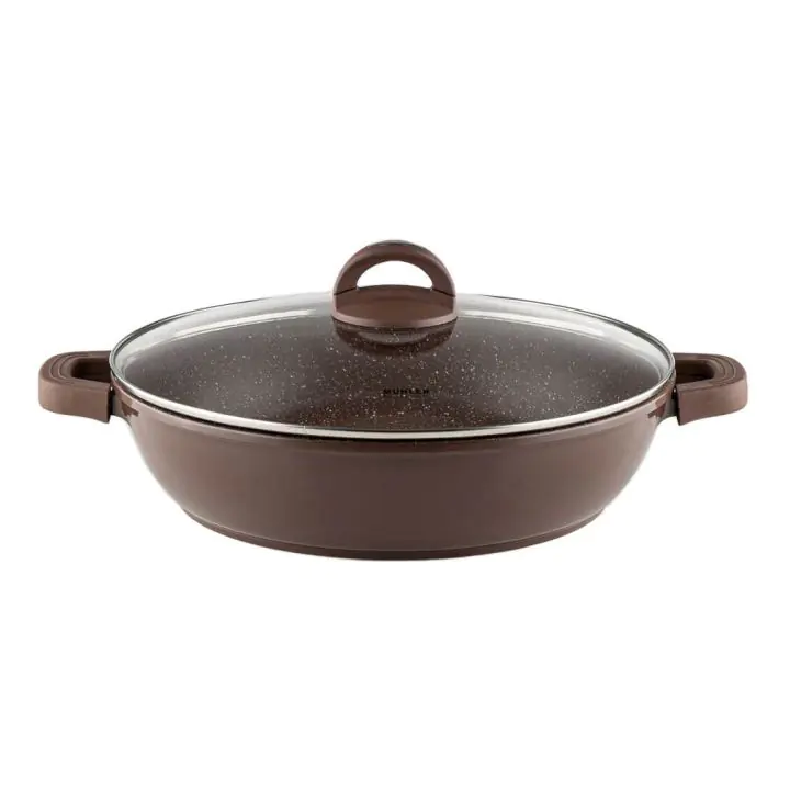 Тенджера плитка Muhler Mia MR-3275M 32x7.5cm, 4.3L, шоколад, лят алуминий, (35942151)