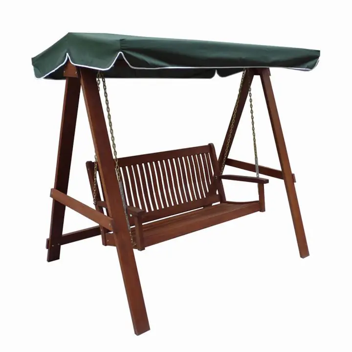 Люлка двуместна Muhler Meranti, дърво, със сенник, (35942358)