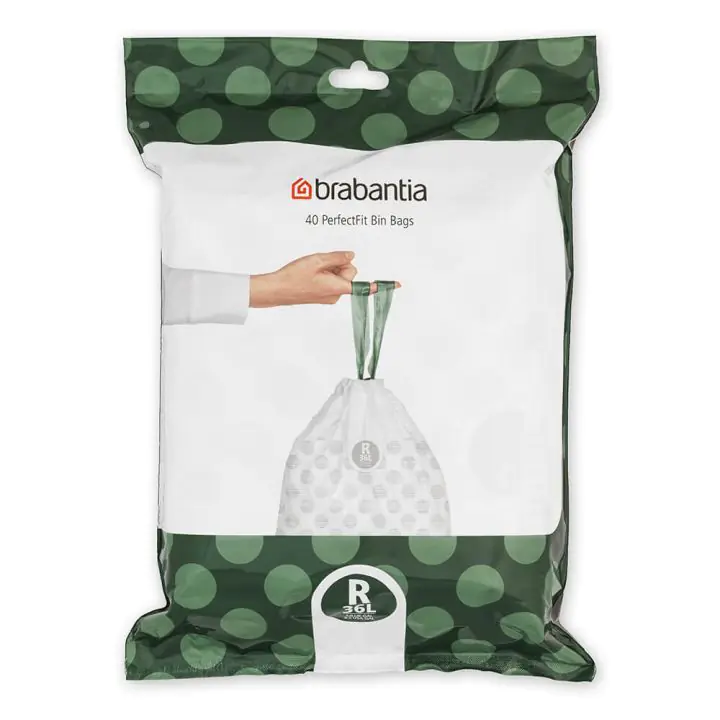 Торба за кош Brabantia PerfectFit Bo, размер R, 36L, 40 броя, пакет, (35942465)