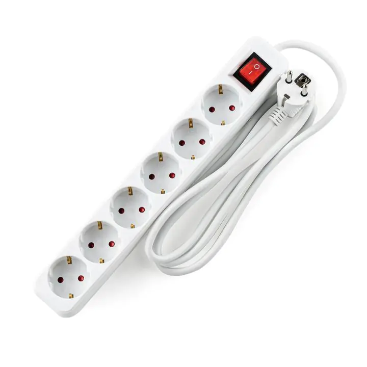 Разклонител Muhler с ключ, 6G, 1.5mm2, 1.5m дължина, (35942661)