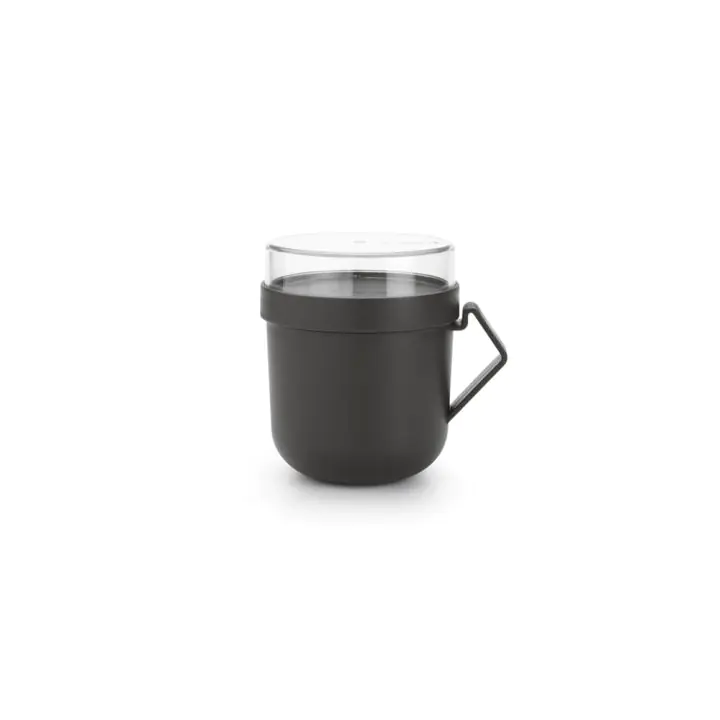 Чаша с капак Brabantia Make&Take 600ml, Dark Grey, (35942729)