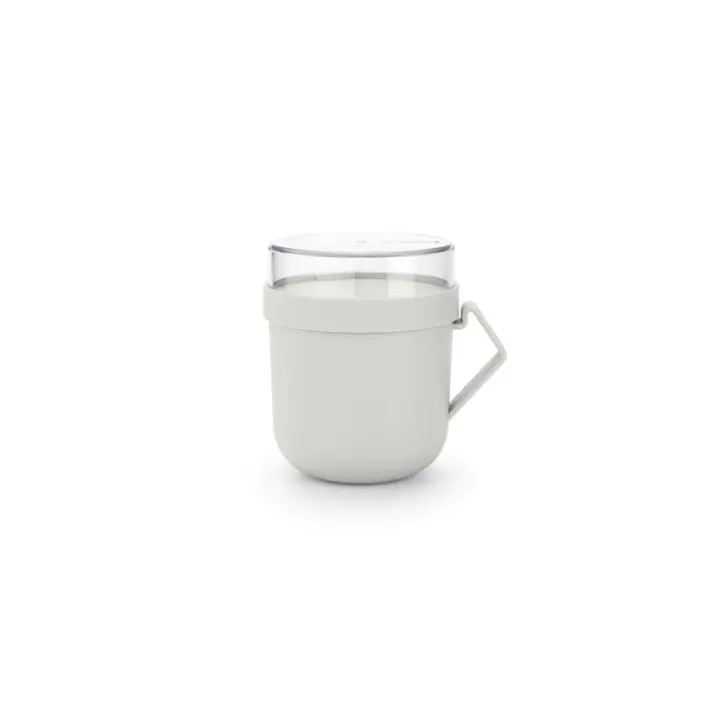 Чаша с капак Brabantia Make&Take 600ml, Light Grey, (35942731)