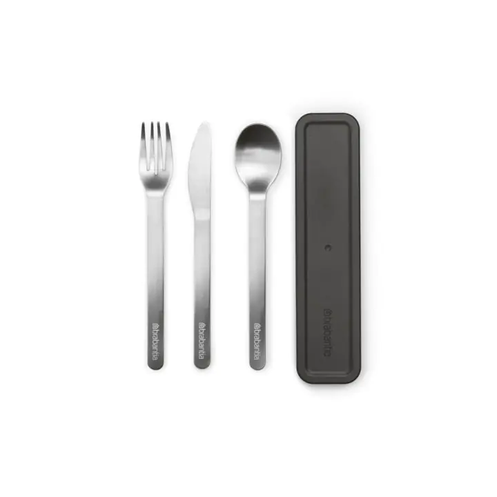 Комплект прибори за хранене Brabantia Make&Take 3 части, Dark Grey, (35944300)