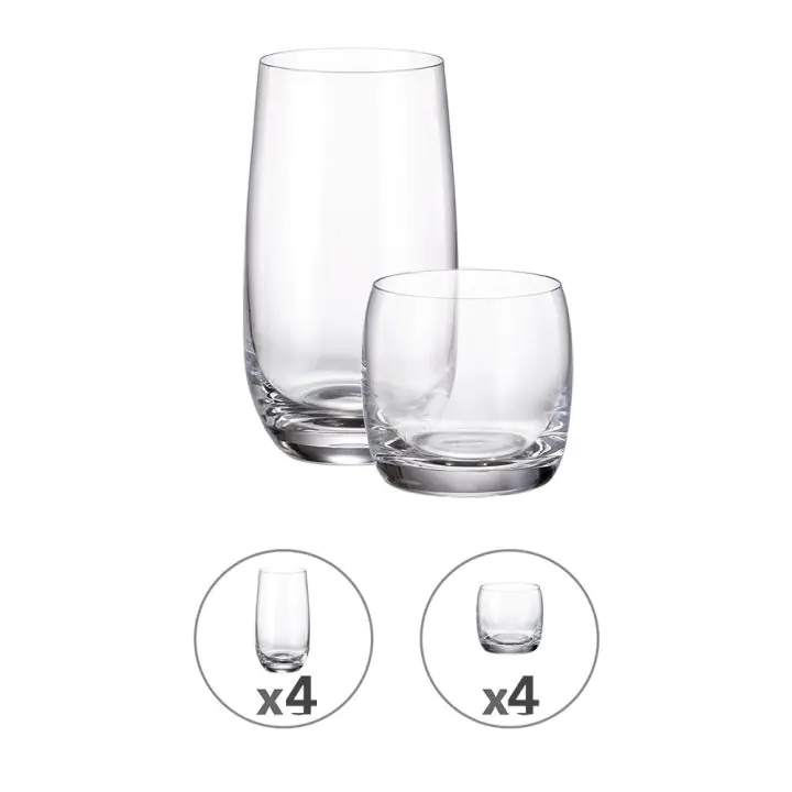 Комплект за аперитив и безалкохолно Bohemia Royal Party 8 части, (35942804)