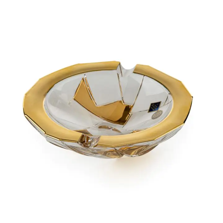 Пепелник Bohemia 1845 Crack Gold Т2 Ø15.2cm, (35942982)