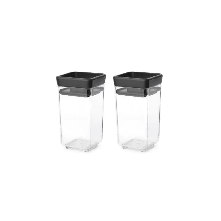 Бурканчета за съхранение на подправки комплект Brabantia Tasty+ Stackable 2x0.15L Dark Grey, (35943343)