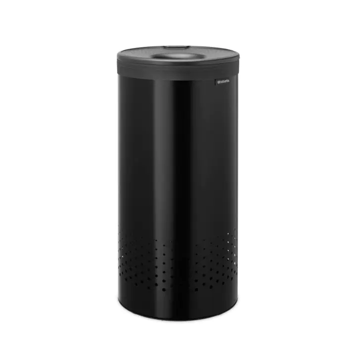 Кош за пране Brabantia 35L, Matt Black, пластмасов капак, (35943370)
