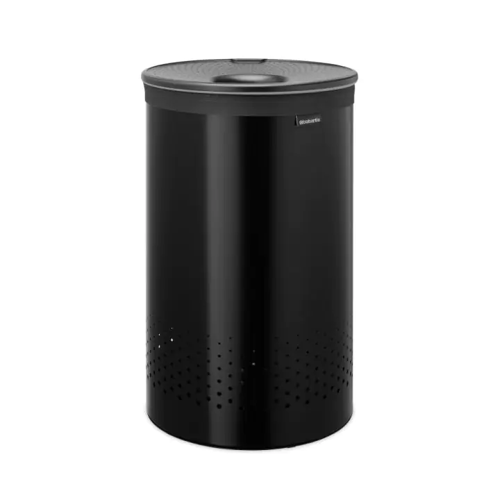 Кош за пране Brabantia 60L, Matt Black, пластмасов капак, (35943372)