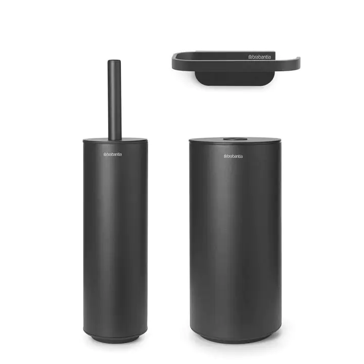 Комплект аксесоари за тоалетна Brabantia MindSet Mineral Infinite Grey N 3 части, (35943377)