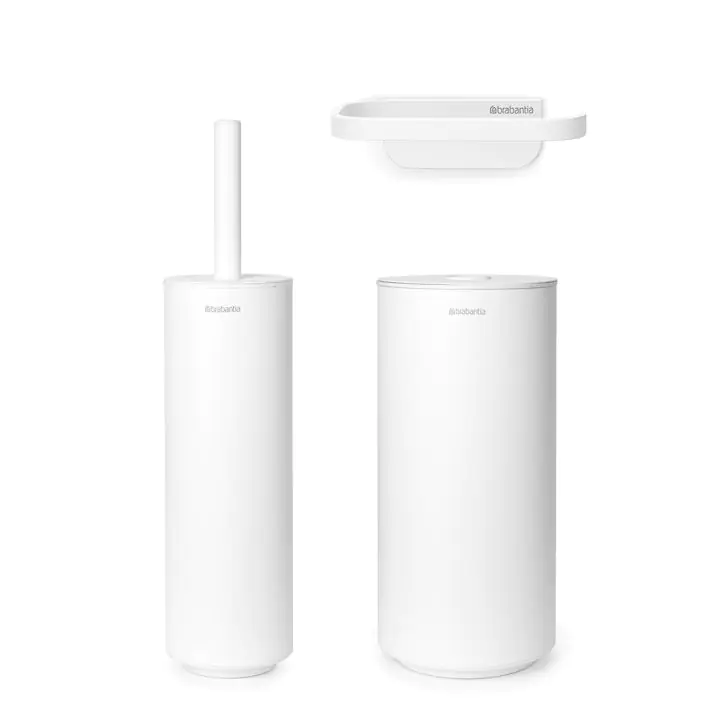 Комплект аксесоари за тоалетна Brabantia MindSet Mineral Fresh White N 3 части, (35943378)