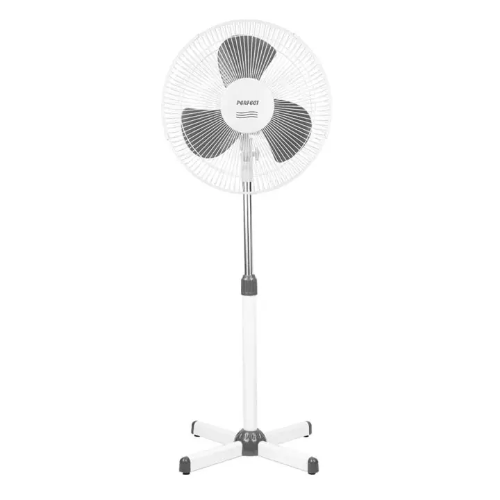 Вентилатор на стойка 16'' Perfect FM-3221, 40W, бяло-сиво, (35943547)