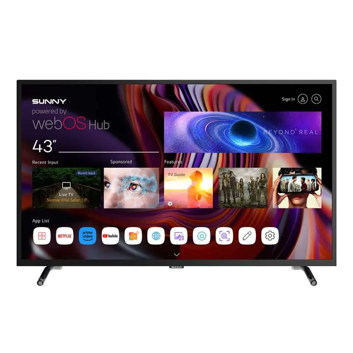 Телевизор Sunny SN43FPRL-W02S, 43", Smart, WebOS, DVB-T2/C/S2, (35947002)