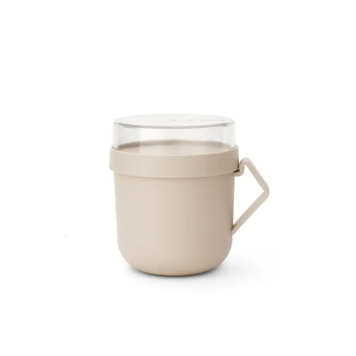 Чаша с капак Brabantia Make&Take 600ml, Soft Beige, (35947018)