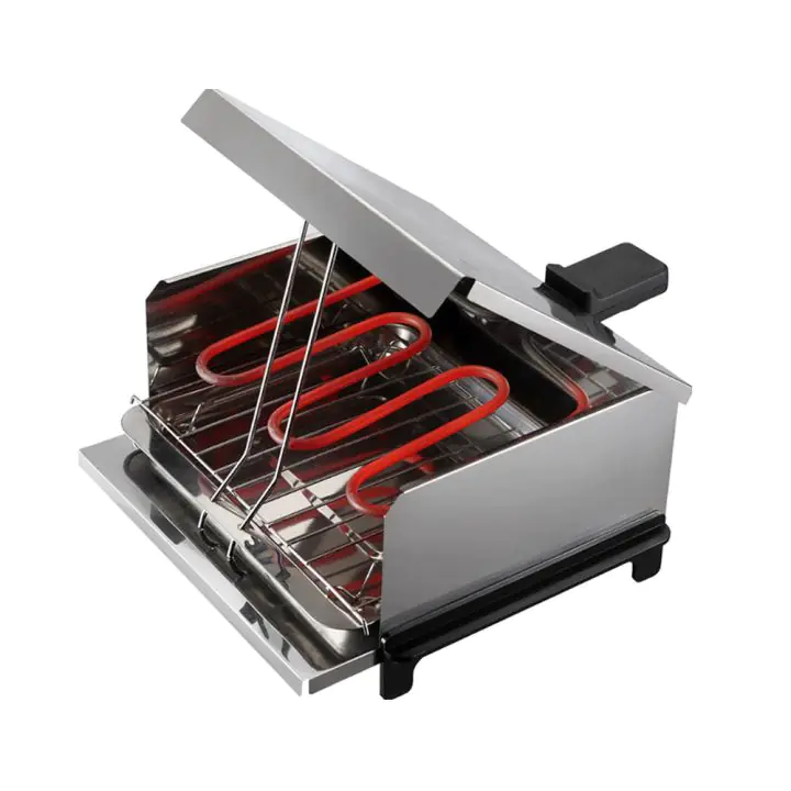 Парти грил SAPIR SP 1015 PGS, 800W, Демонтиращи се дръжка и скара, Тавичка за мазнина, Инокс, (18661)