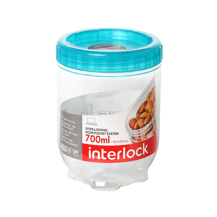 Буркан Lock & Lock Interlock INL304B 700ml, петролено зелен, (35940687)
