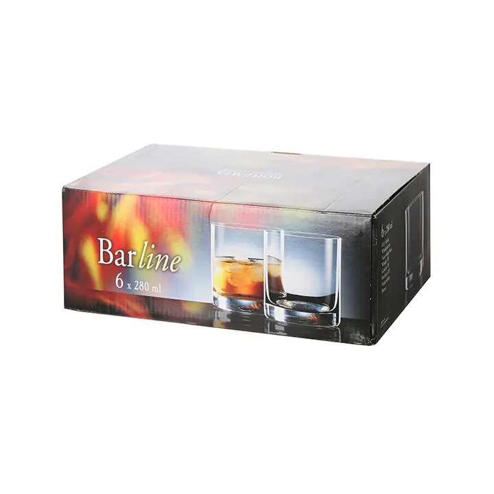 Чаша за водка Bohemia Royal Barline 280ml, 6 броя, (35941191)