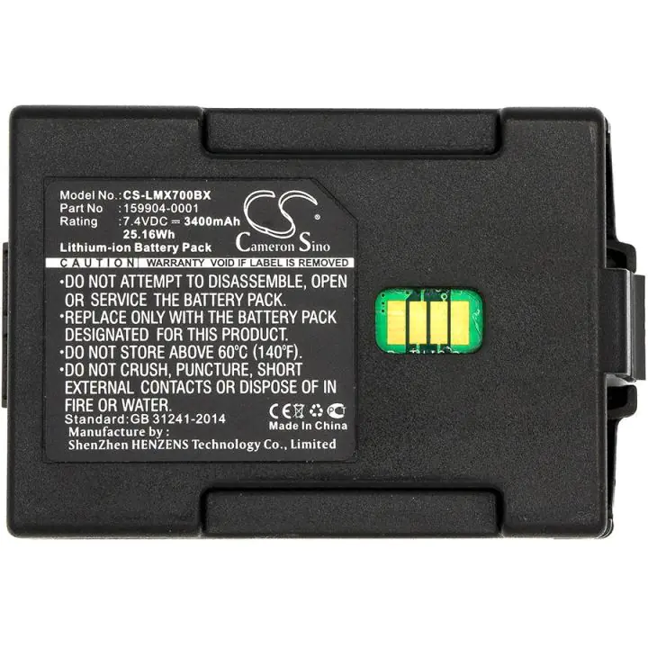 Батерия за баркод скенер Honeywell TXE TECTON MX7 159904-0001 LiIon 7.4V 3400mAh Cameron Sino, (35938222)