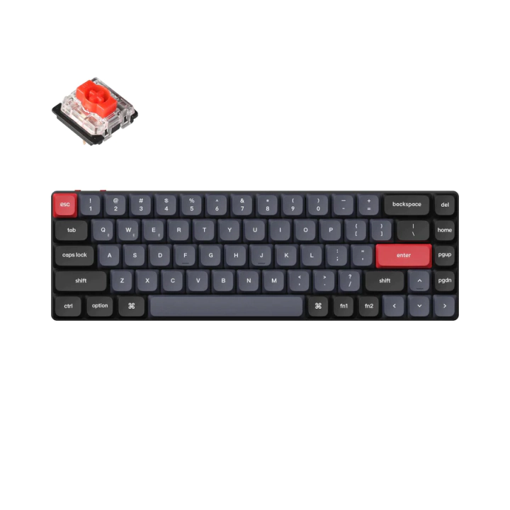Геймърска Механична клавиатура Keychron K7 Pro QMK/VIA 65% Hot-Swappable Low Profile Gateron Red Switch RGB Backlight, (35937490)