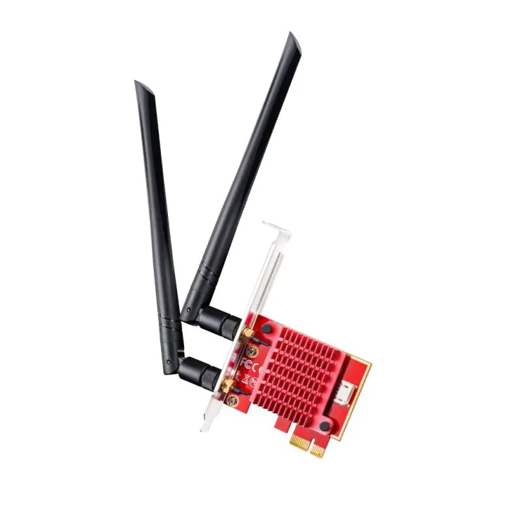 Мрежова карта Cudy WE3000S, PCIe, 3-бандов, 2.4/5~/6 GHz, 574 - 2400 Mbps, (35935296)
