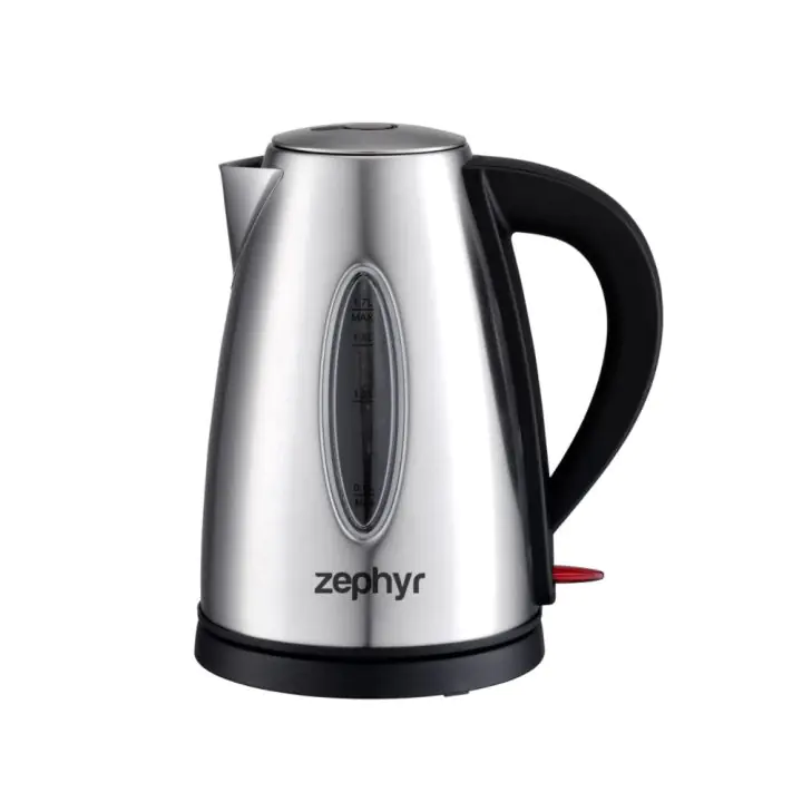 Електрическа кана ZEPHYR ZP 1230 SB, 2200W, 1.7 литра, Безжична, Инокс, (18255)