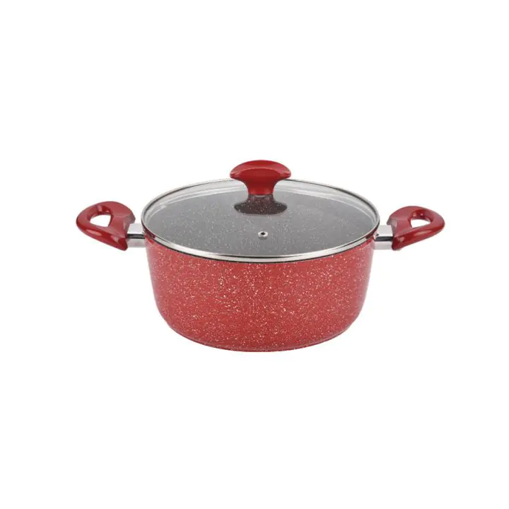 Тенджера с капак ZEPHYR Red Passion ZP 4418 E20, 2.2 литра, 20х8.5 см, Мраморно покритие, Индукция, Червен, (18204)