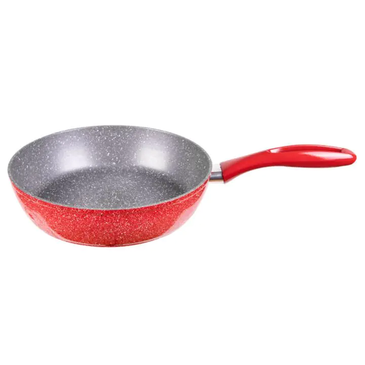 Дълбок тиган ZEPHYR Red Passion ZP 4419 E26D, 26х6.5 см, Мраморно покритие, Индукция, Червен, (18133)