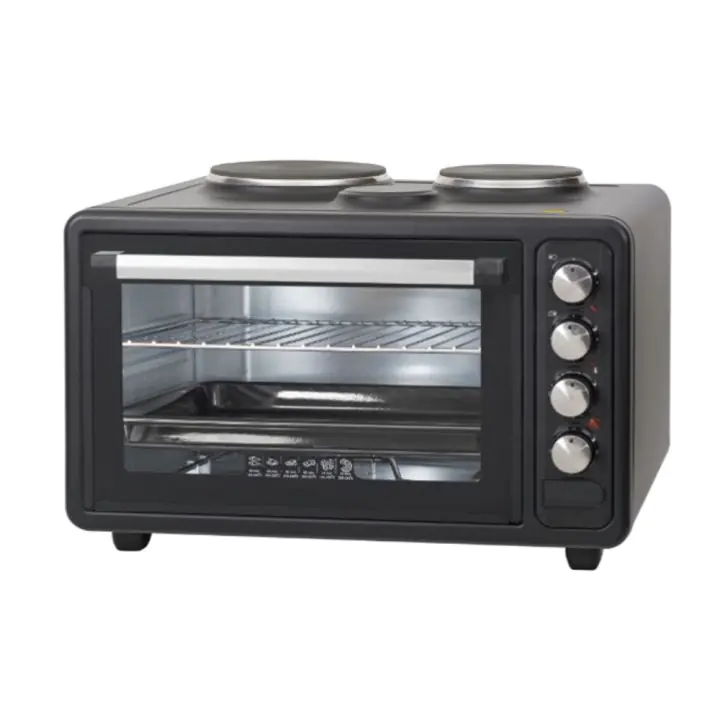 Готварска печка с два котлона ZEPHYR ZP 1441 M40, 40 литра, 3800W, 3 степени на мощност, Черен, (18087)